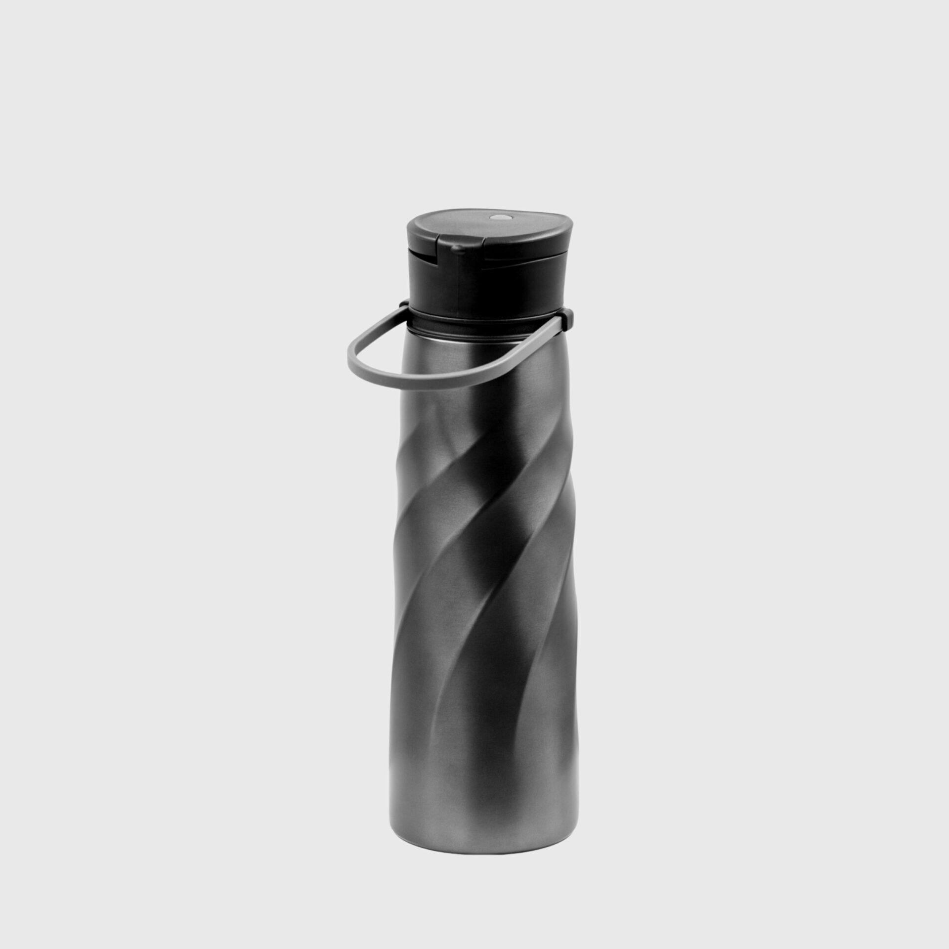 1000ml Metallic Wave Sports Water Bottle Made from Recycled Stainless Steel hand loop