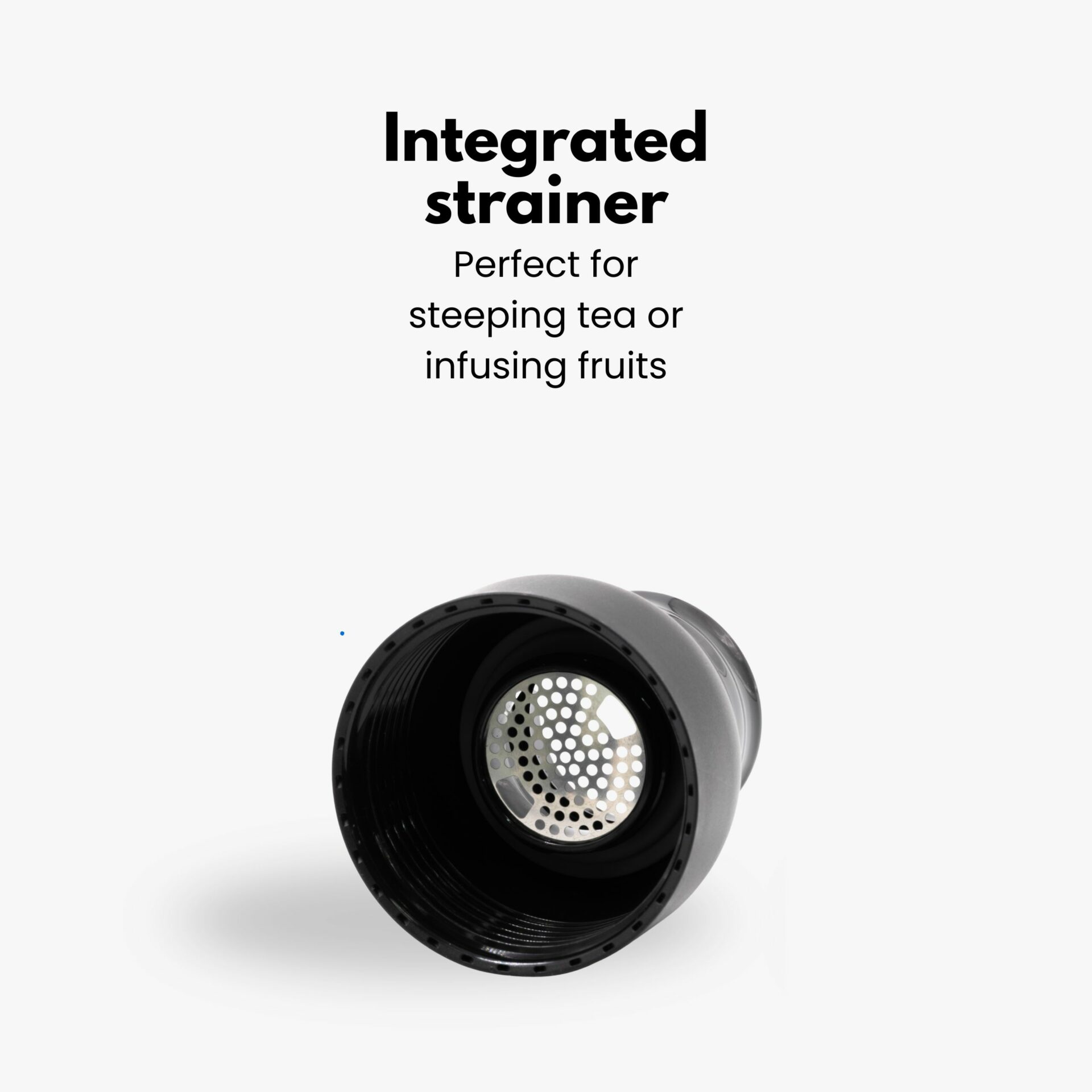 520ml Eco Push-to-Sip Bottle Made from Recycled Stainless Steel Push - integrated strainer