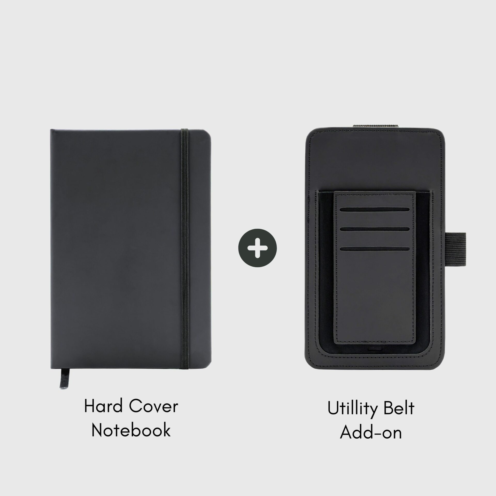 A5 Eco-friendly Sustainable Hard Cover Notebook with Utility Belt (PU) Made From Recycled PET Bottles