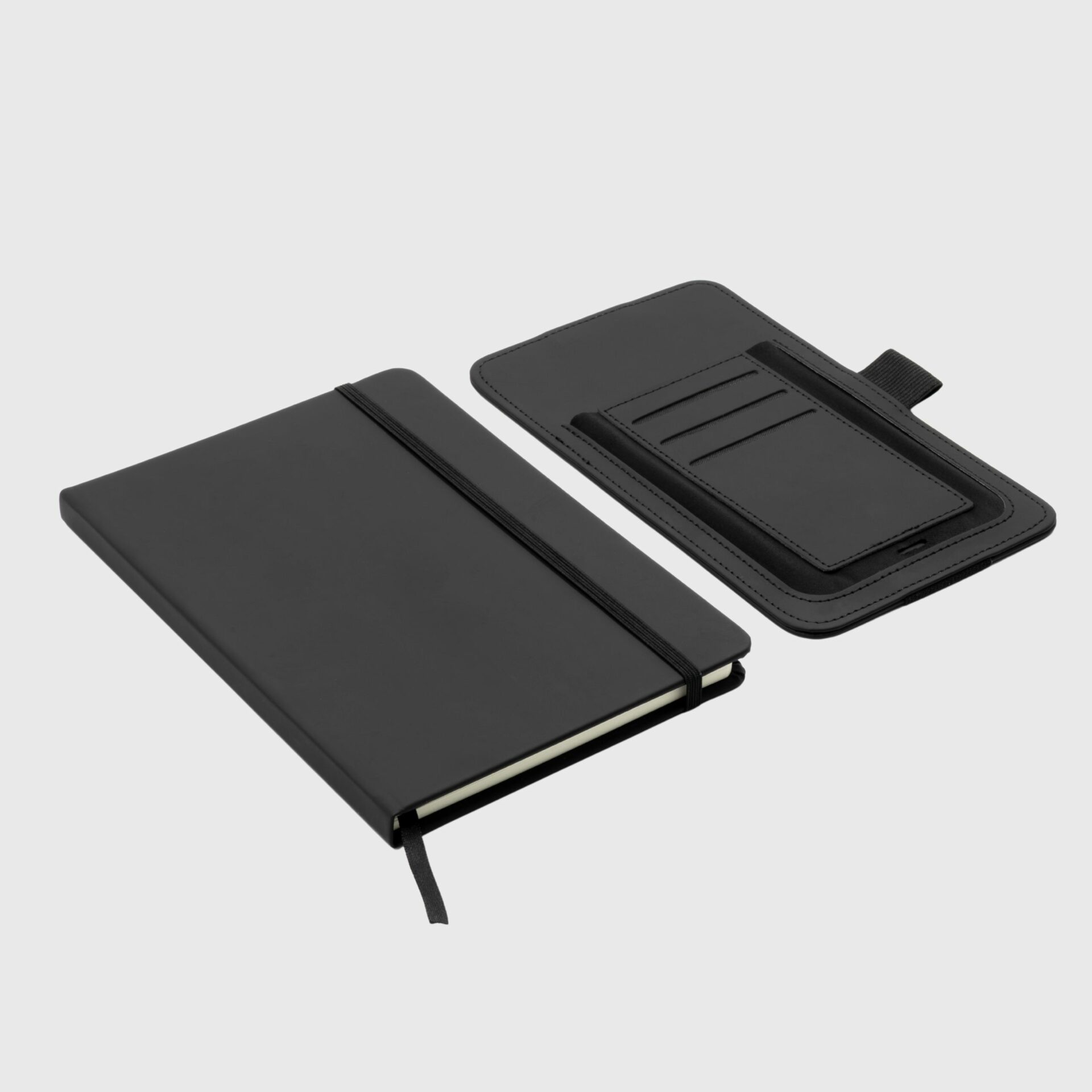 A5 Eco-friendly Sustainable Hard Cover Notebook with Utility Belt (PU) Made From Recycled PET Bottles layout