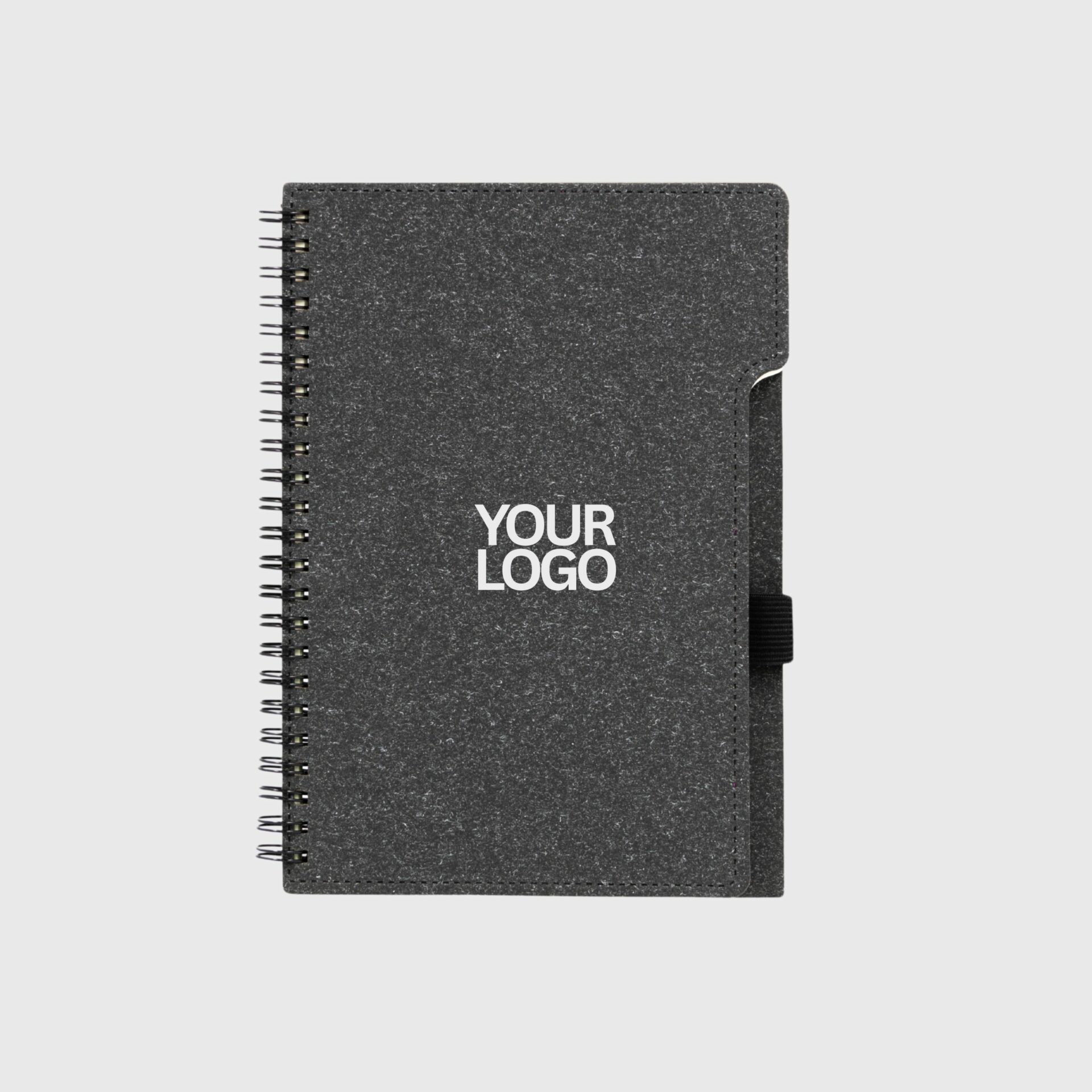 A5 Sustainable Eco Spiral Hardcover Notebook Made From Recycled Paper customized with logo