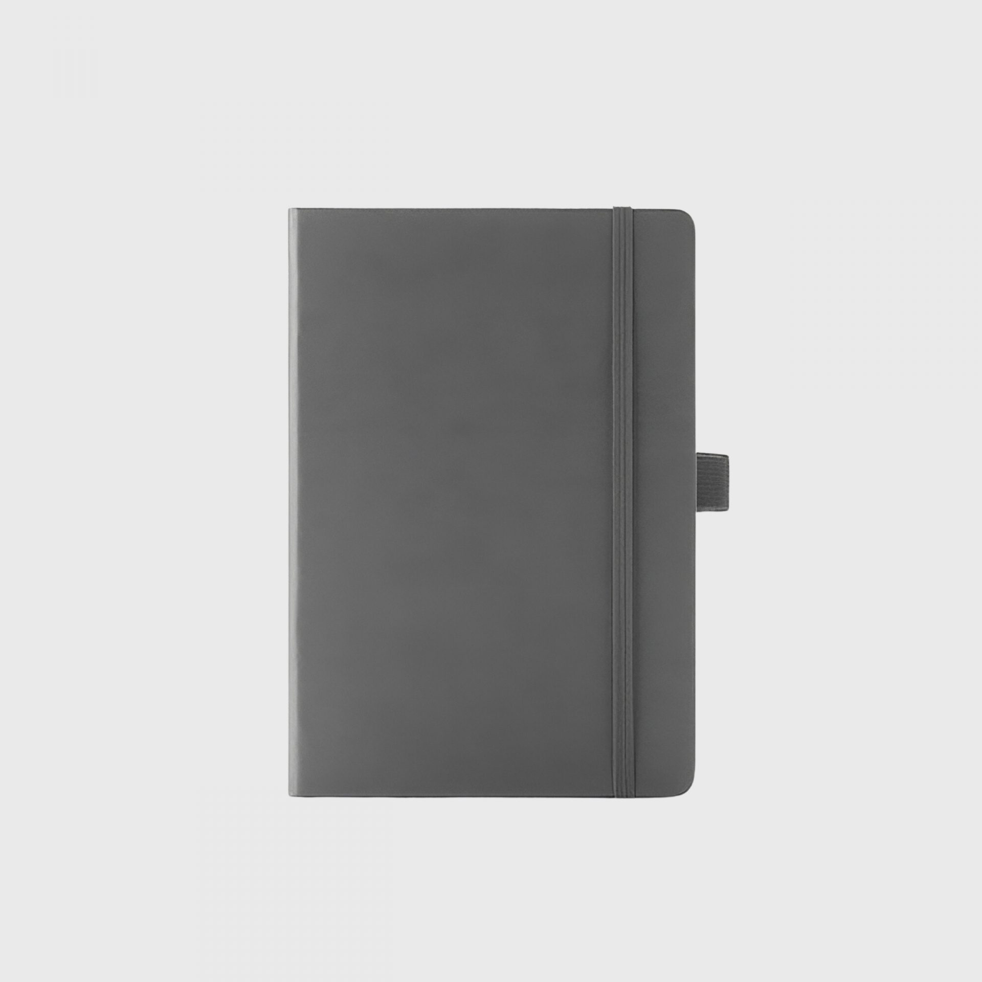 Corporate Gifts Singapore Notebook A5 Soft PU Leather Hard Cover Grey with pen holder