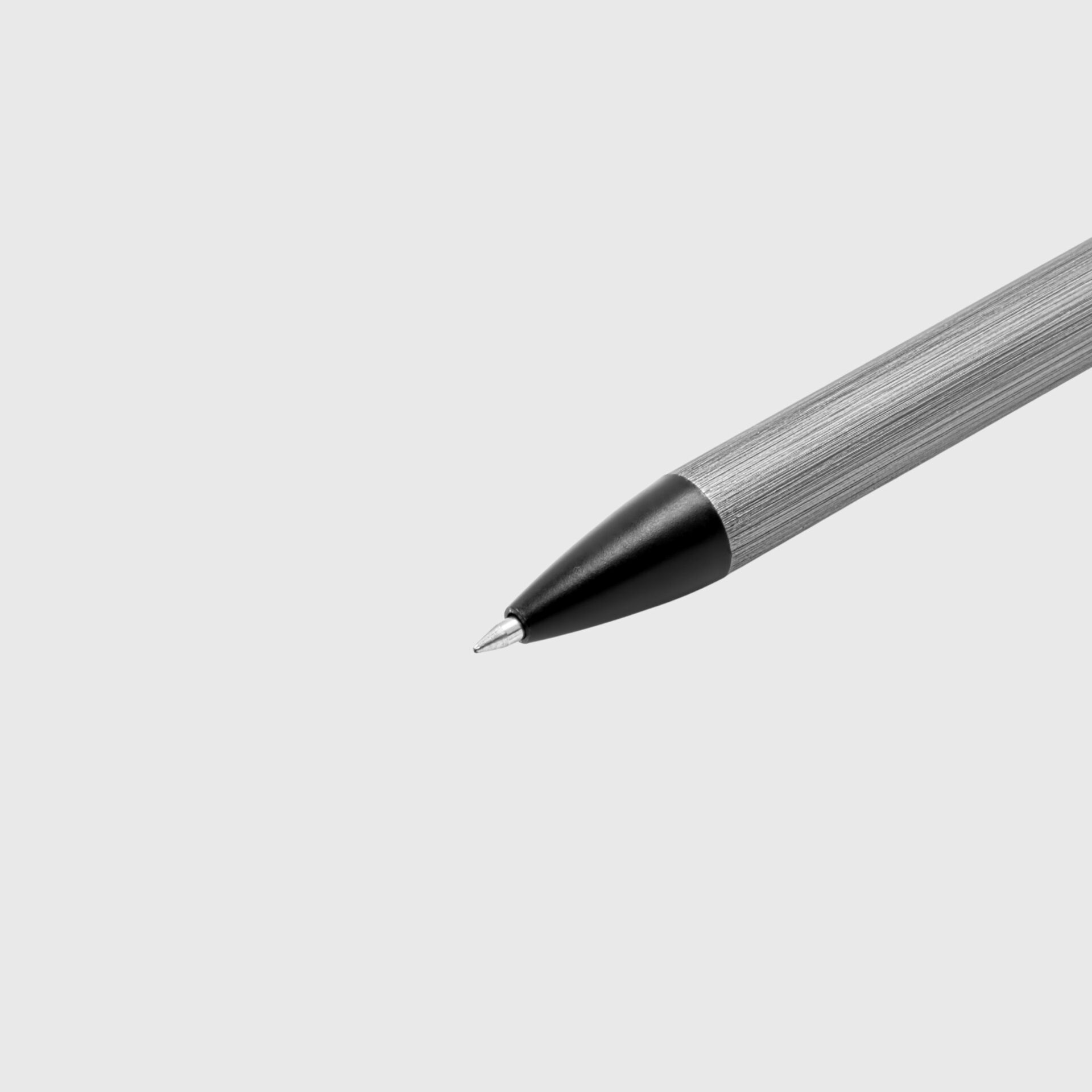 Eco Click Pen Made From Recycled Aluminium side profile ballpoint tip