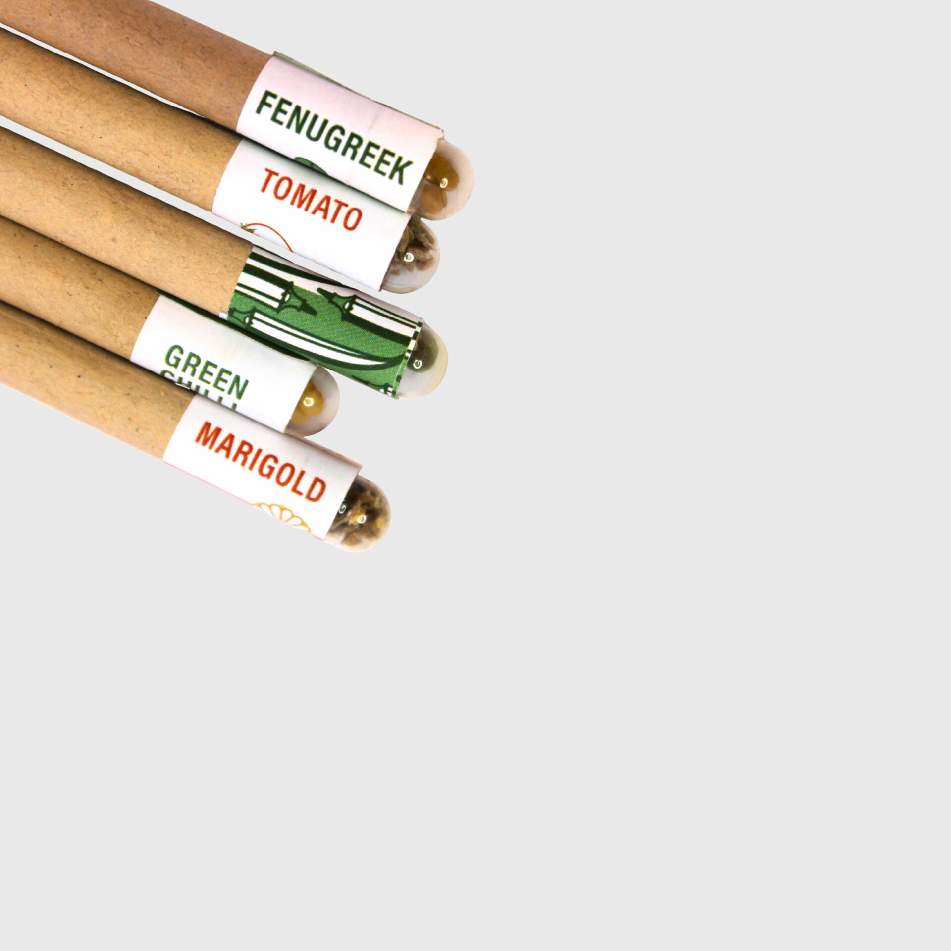 Eco-Friendly Sustainable Plantable Seed Pen. 100% Recycled. Pen tube corporate gift set. herbs and plants