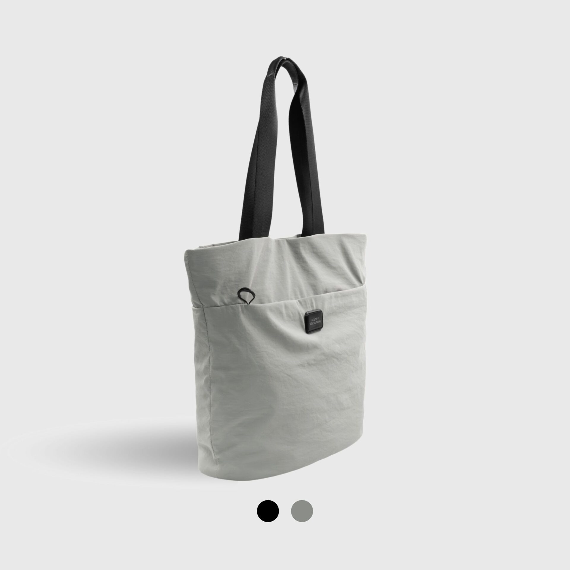 Eco Sustainable Corporate Gifts Singapore Tote Bag Made From Recycled Nylon side view grey