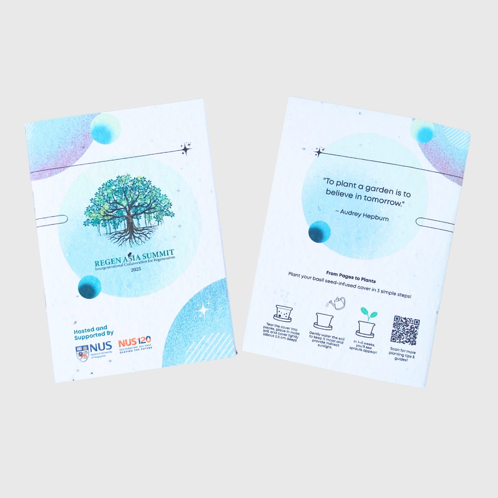 Eco Sustainable Plantable Seed Notebook portfolio nus