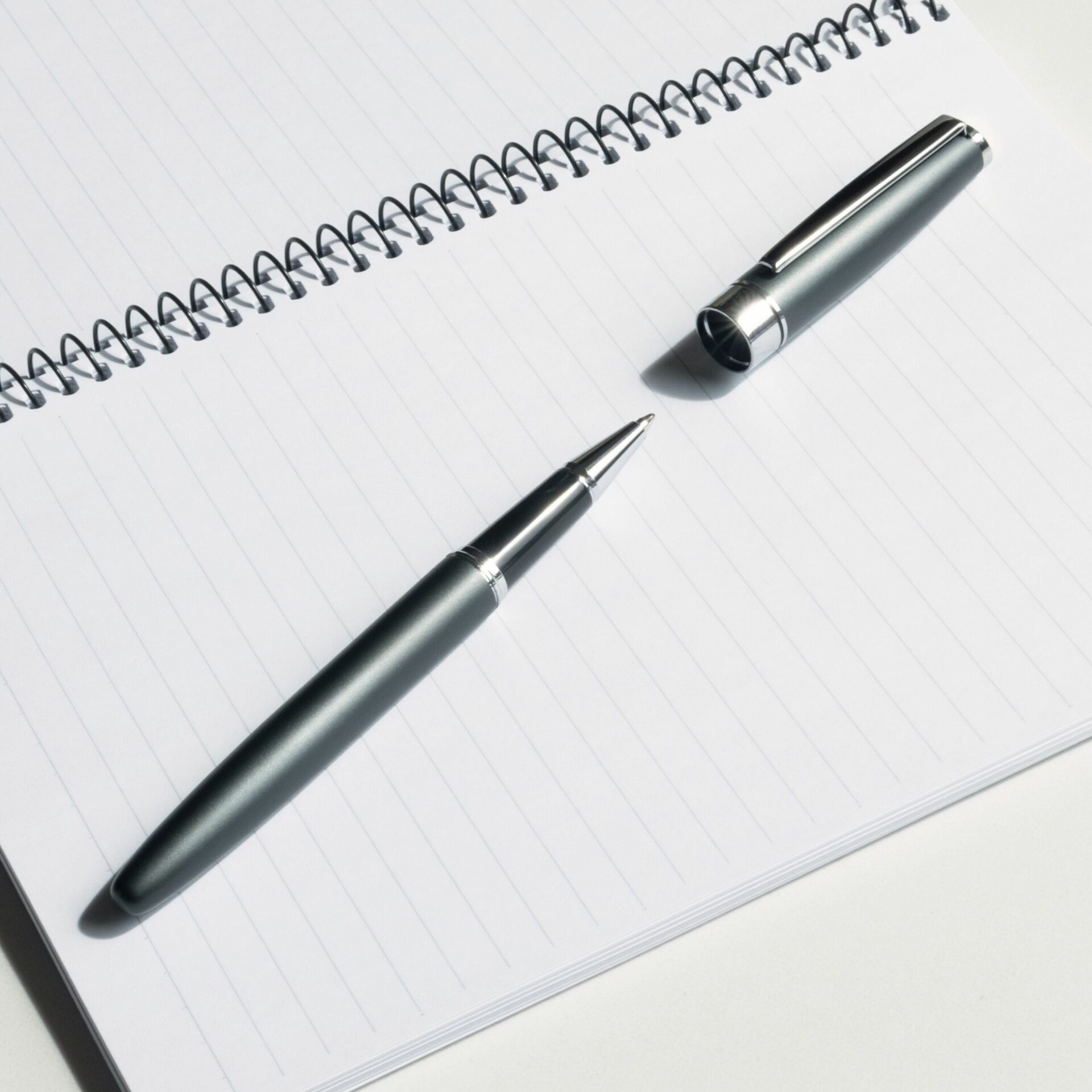 Executive Capped Ballpoint Pen Made From Recycled Aluminium uncapped