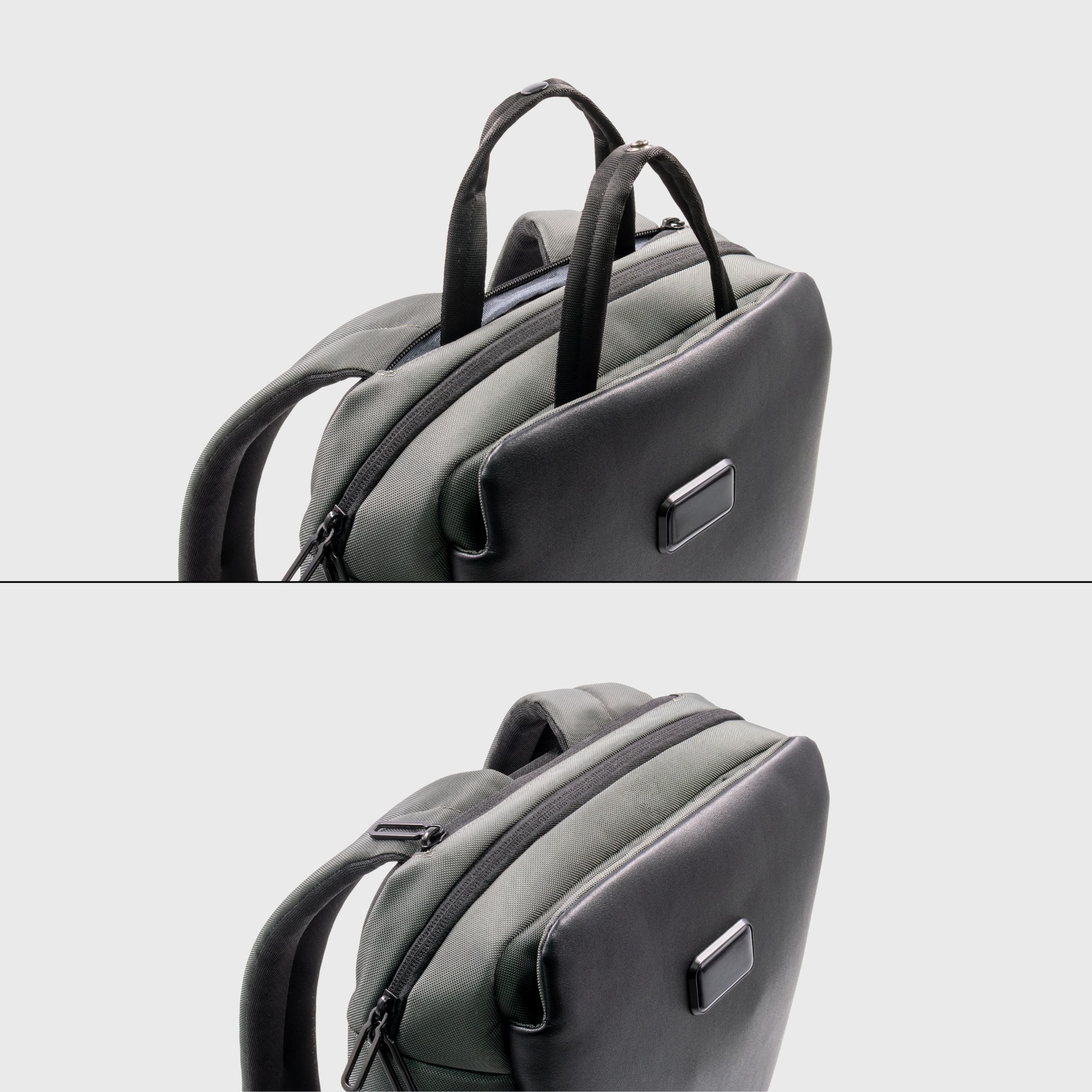 Sustainable Eco-friendly EcoLuxe Backpack (Compact) Made From Recycled PET Bottles hidden handle