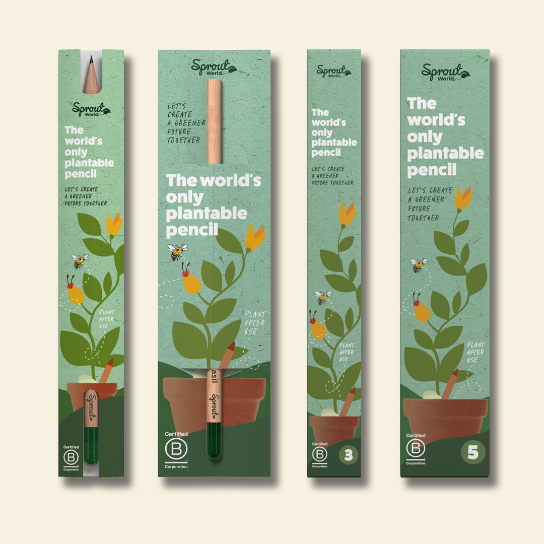 sproutworld singapore plantable pencil sustainable corporate gifts customization packaging
